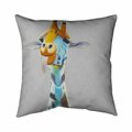 Fondo 20 x 20 in. Funny Giraffe-Double Sided Print Indoor Pillow FO2792731